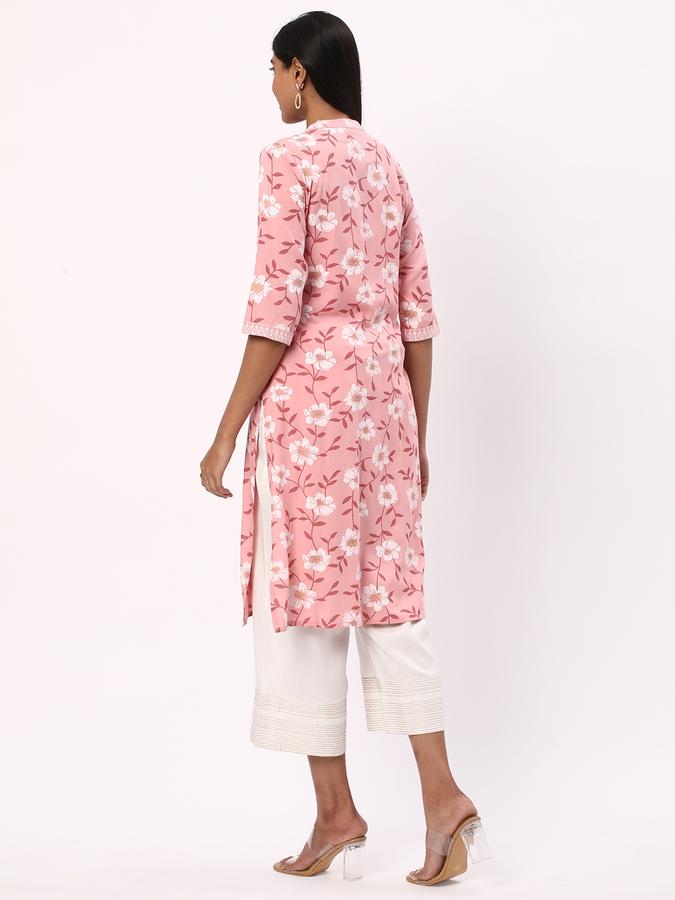 Women Floral Print Straight Kurta image number 2