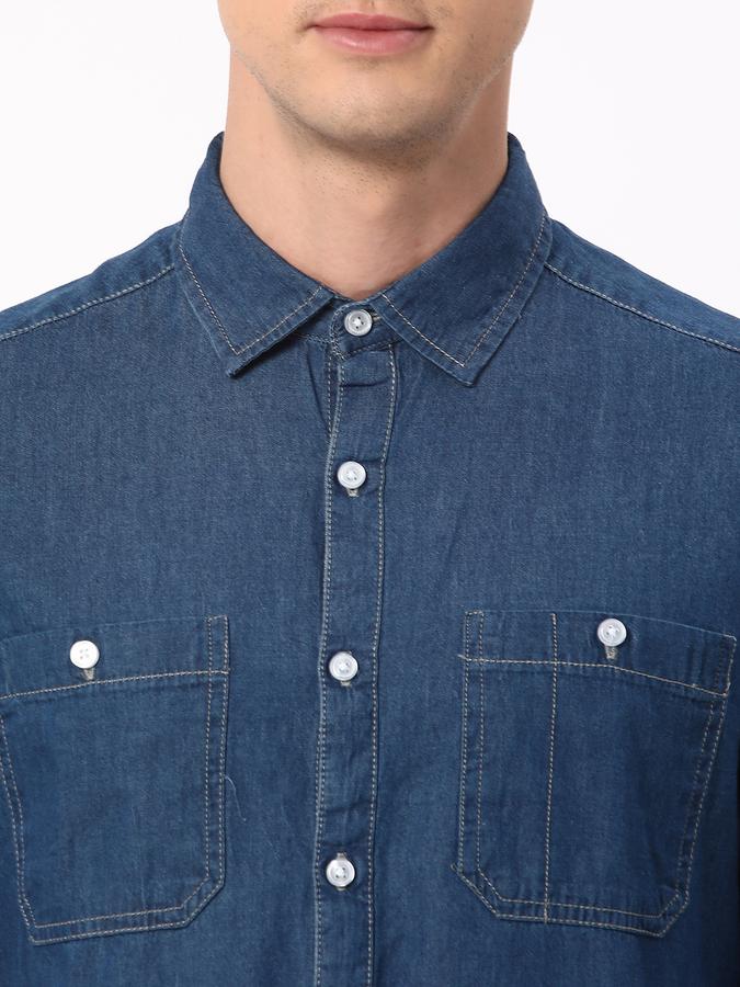 R&B Men's Denim Regular Fit Shirt image number 3