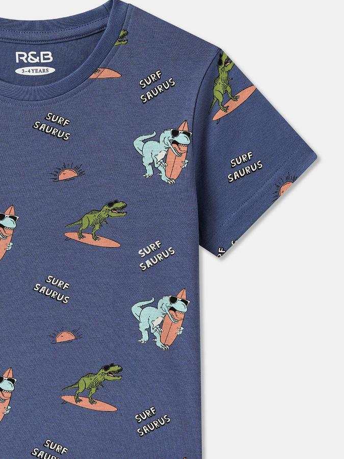 Boys Graphic Print Pure Cotton Regular T Shirt image number 3