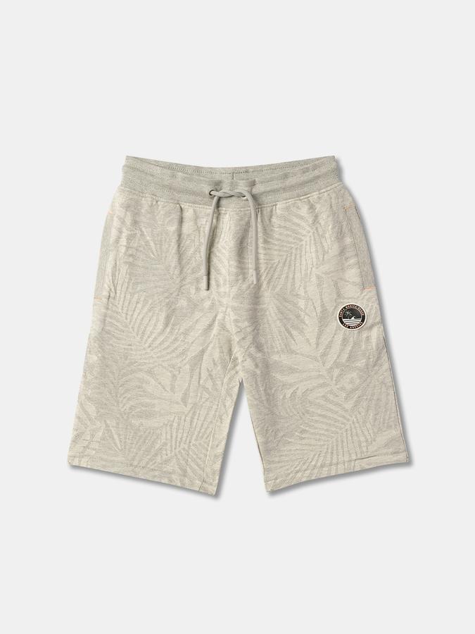 Boys Abstract Print T-shirt with Shorts Fashion Set