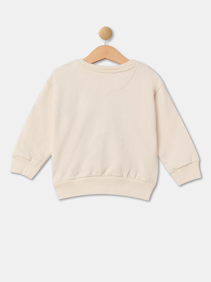 Boys Cotton Regular Fit Crew Neck Applique Sweatshirt