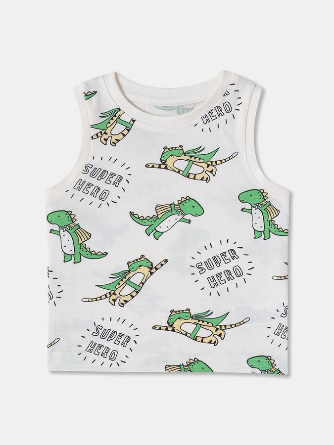 R&B Baby Boys Graphic Print Pure Cotton Regular T Shirt 
