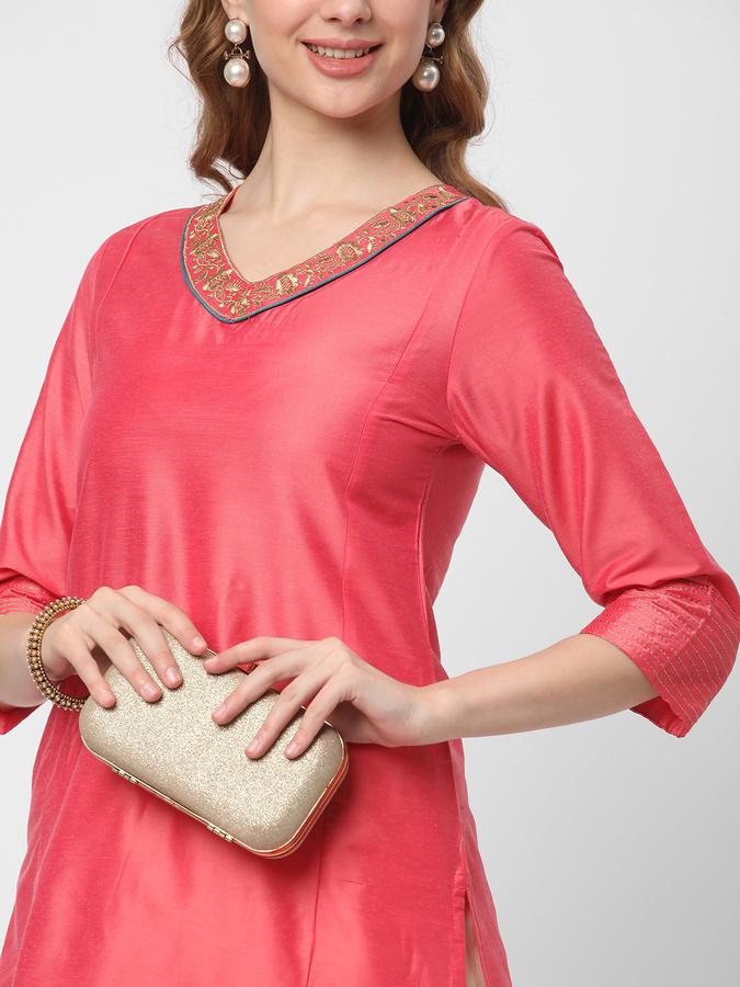 Women V-Neck Straight Kurta 
