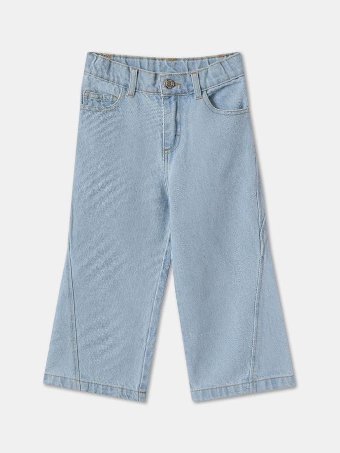 R&B Girls Light Blue Regular Fit Mid-Rise Jeans
