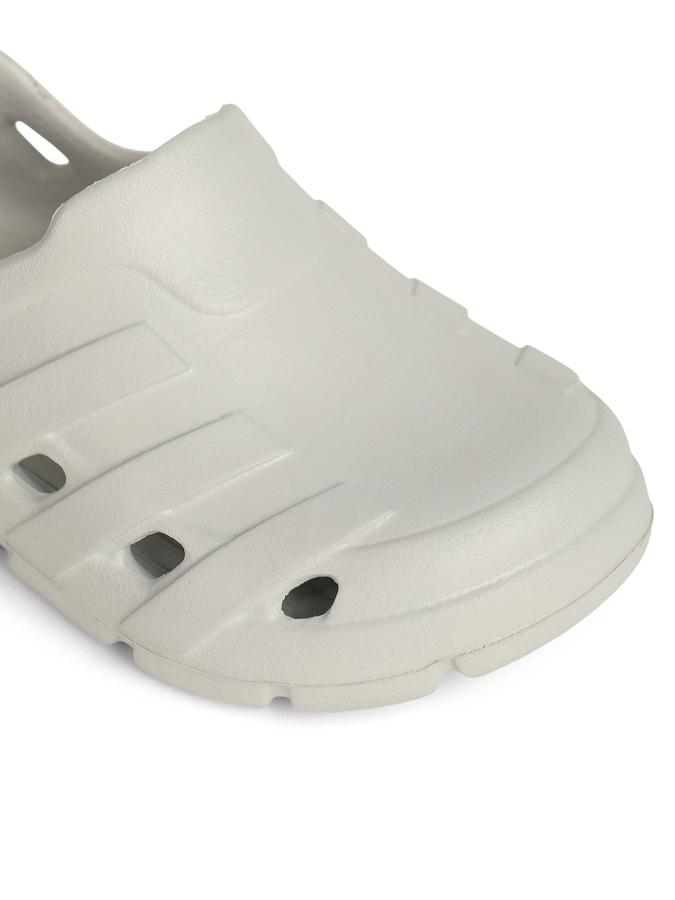 R&B Grey Solid Slip On Boys Clogs