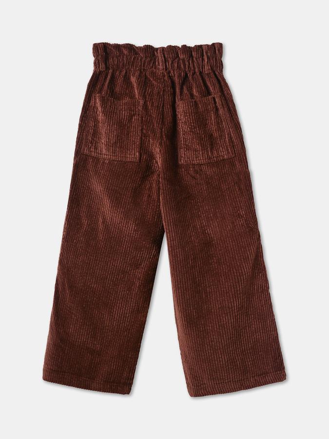 Boys Corduroy Regular Fit Solid Drawstring Waist Trouser