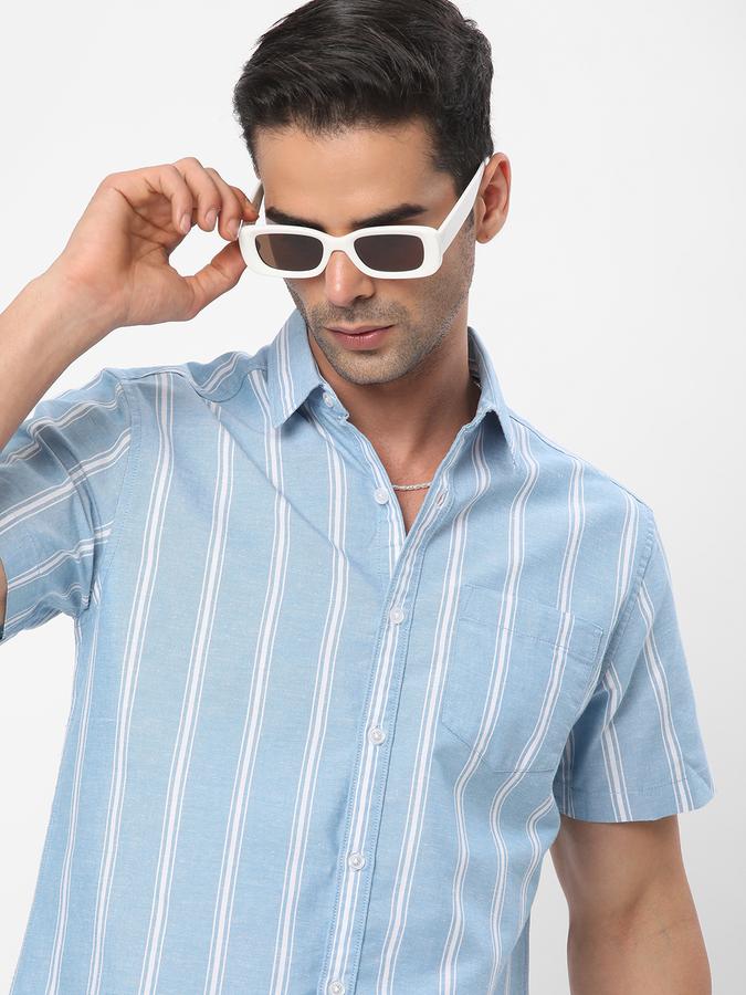 R&B Men Blue Casual Shirts image number 0
