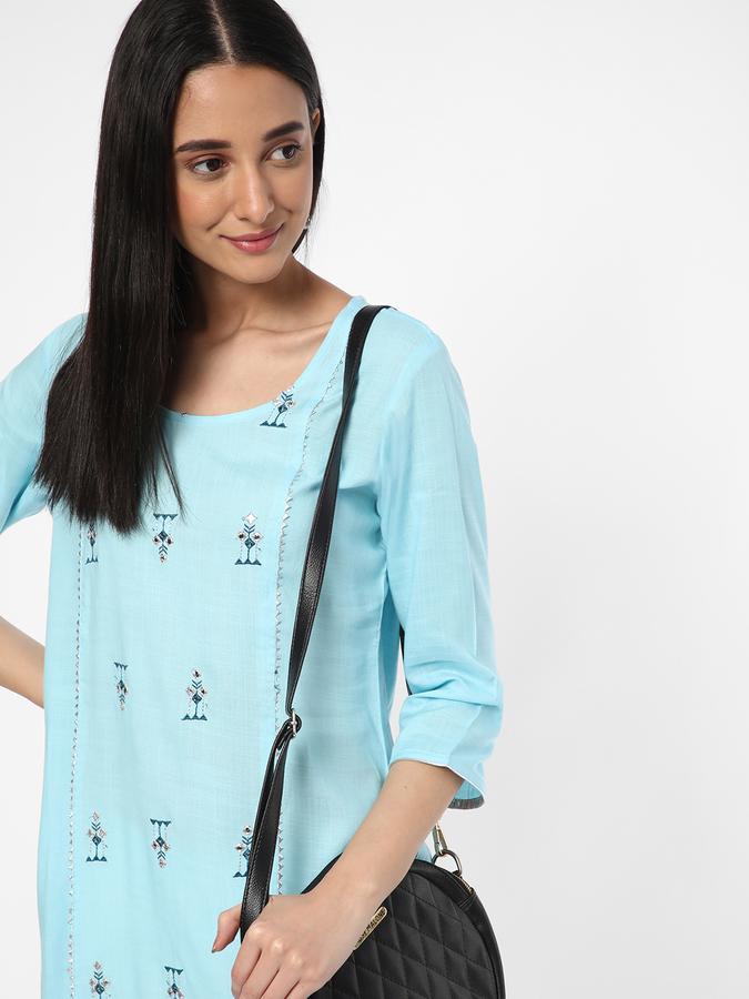 R&B Women Blue Kurta image number 0