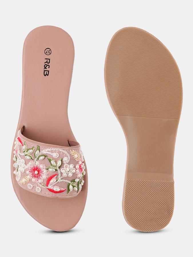 R&B Women Embroidered Flat Sandals image number 2