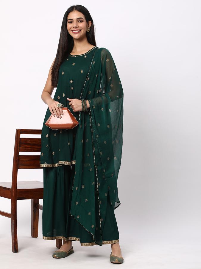 Women Embellished A-Line Kurta Set image number 1