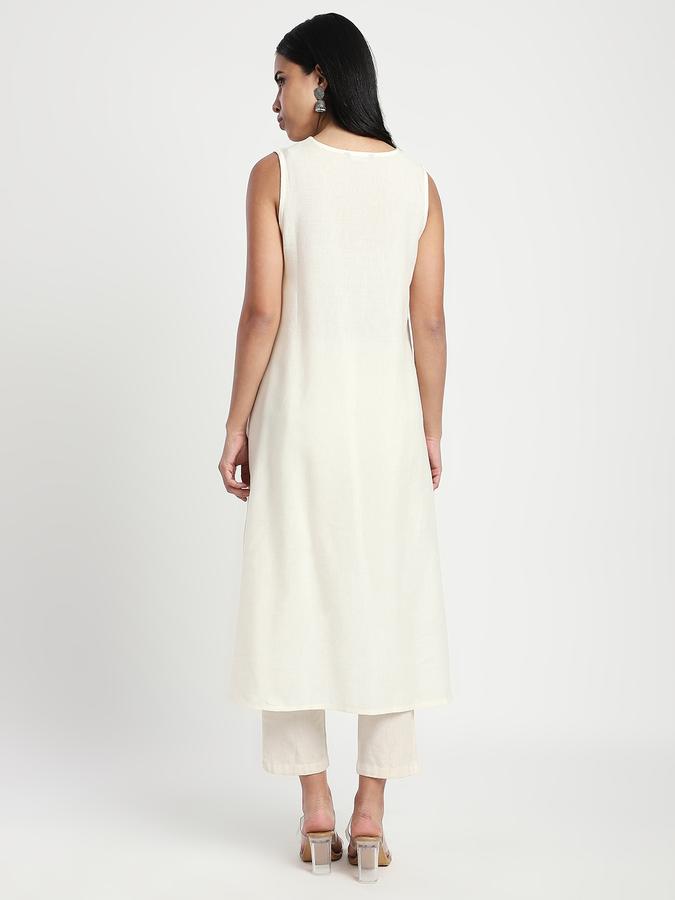 R&B Women Ethnic's White Embroidered Dress