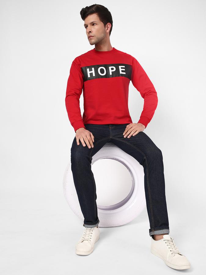 R&B Men Red Sweatshirts & Hoodies image number 1