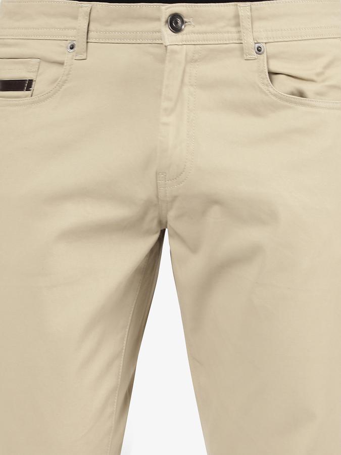 R&B Men Beige Casual Trousers image number 3