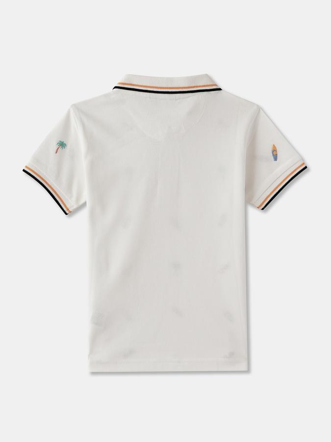 Boys Regular Fit Short Sleeve Polo Collar T-Shirt
