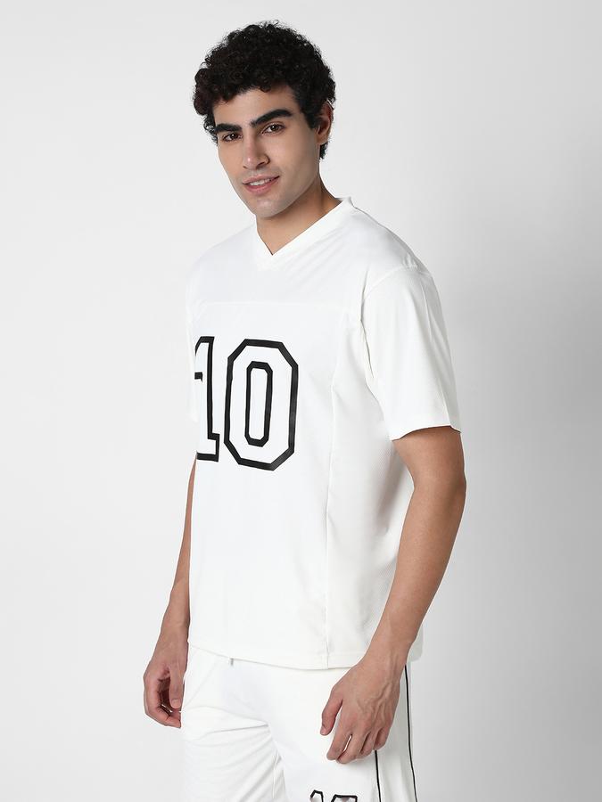 R&B Men's Ivory Printed T-Shirt