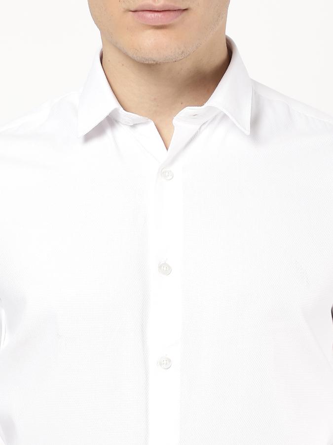 R&B Men White Formal Shirts image number 3