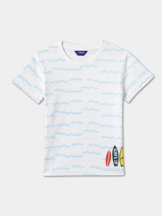 Boys Cotton Graphic Regular Fit Elastic Waist Pyjama Set