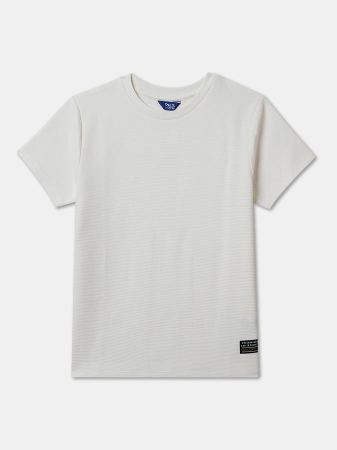 Boys Solid Pure Cotton Regular T Shirt