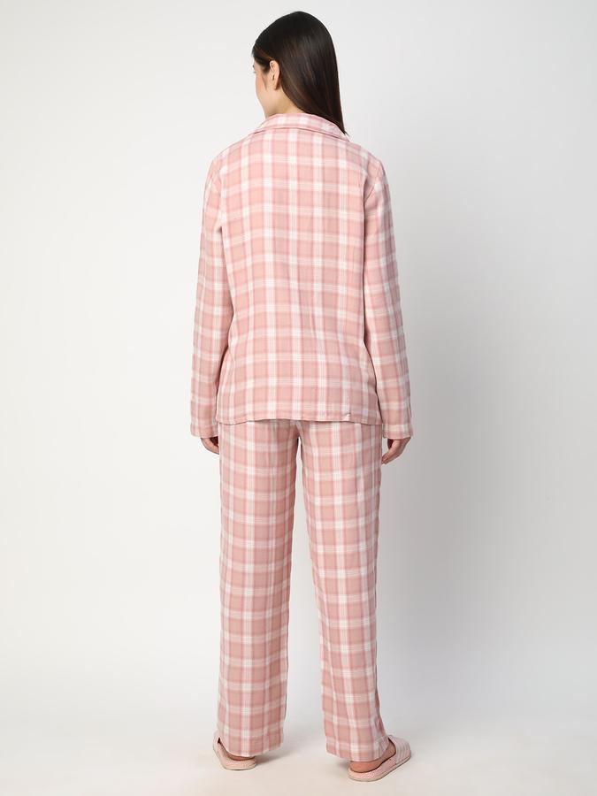 Women Solid Top & Pyjama Set image number 2
