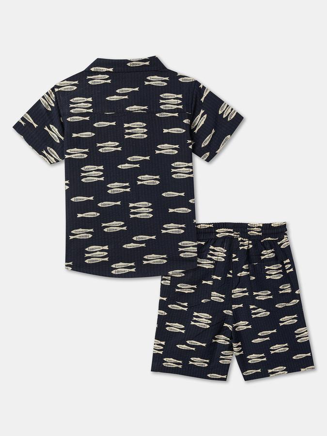 Boy Printed Shirt & Shorts Set image number 1