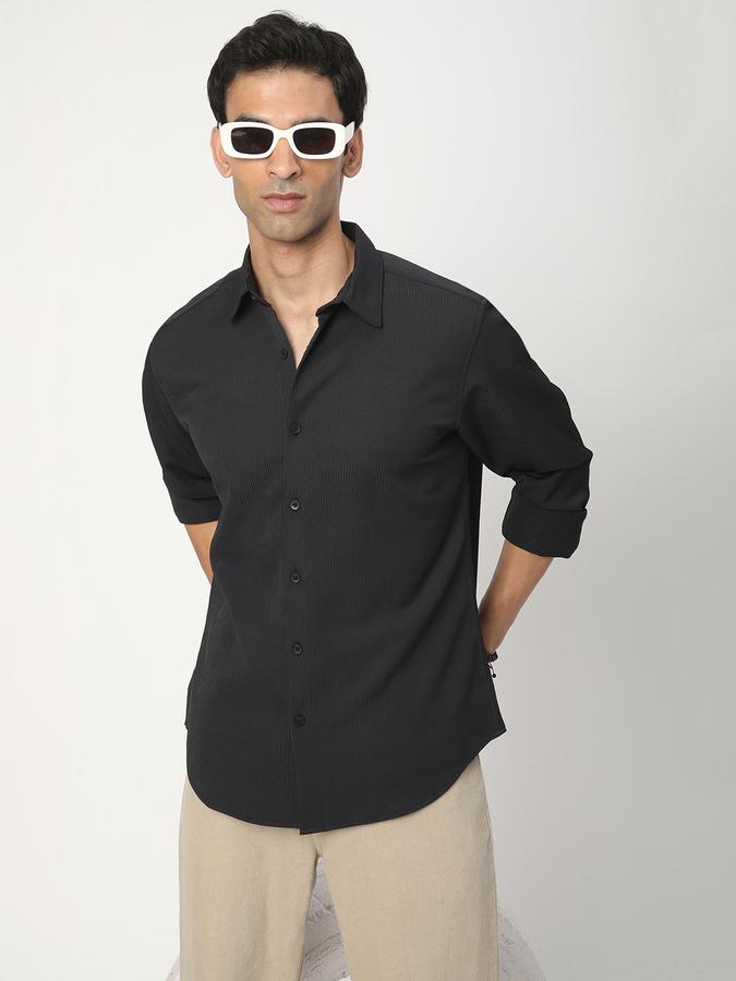 Men Self Design Casual Shirt