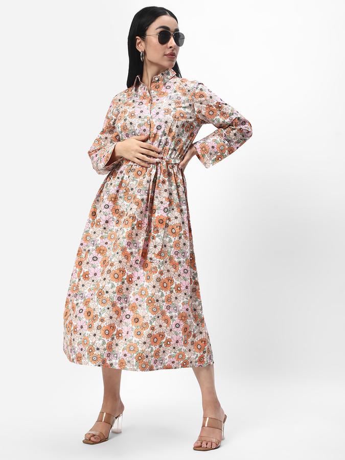 R&B Women's Printed Maxi Shirt Dress image number 1