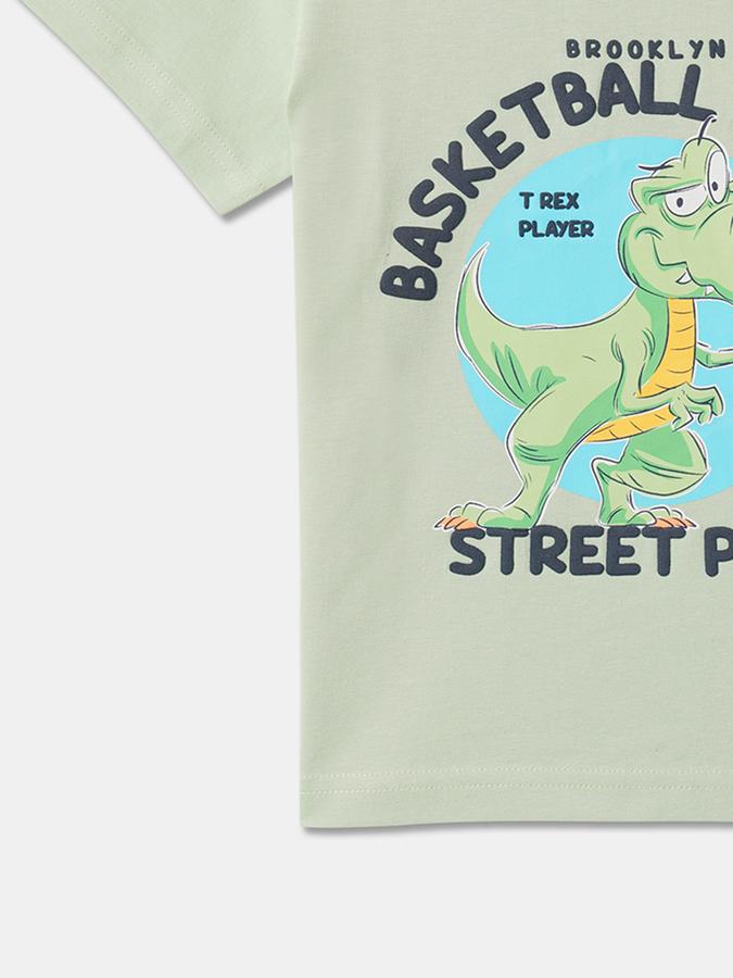 Boys Relaxed Fit Round-Neck T-Shirt image number 3