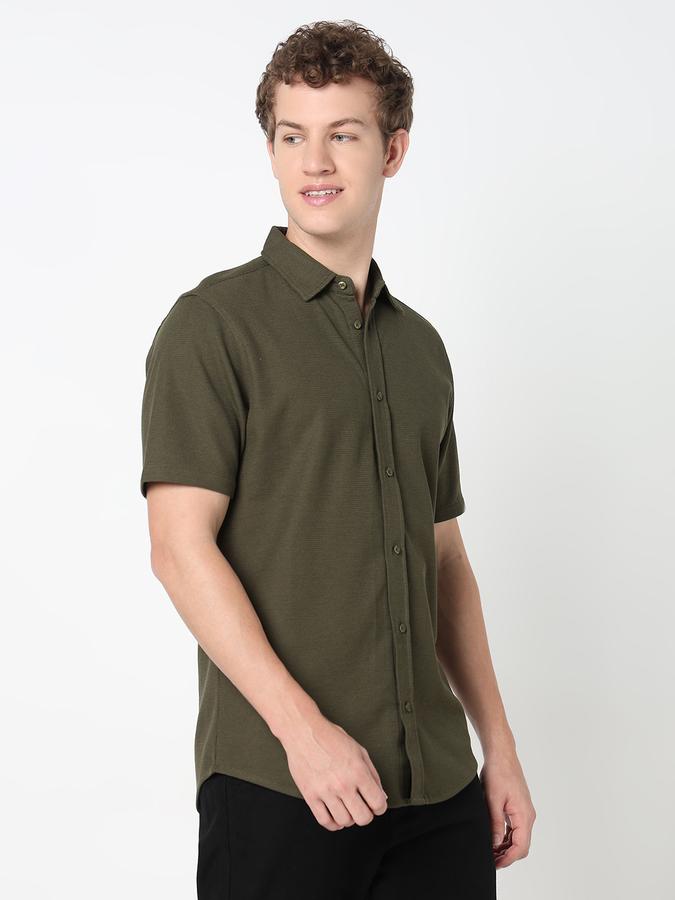 R&B MEN'S YOUNG Short Sleeve KNIT TEXTURE SHIRT image number 3