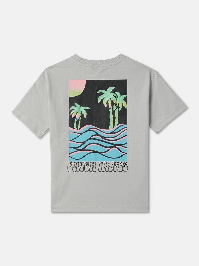 Boys Graphic Print Regular Fit Round-Neck T-Shirt image number 1