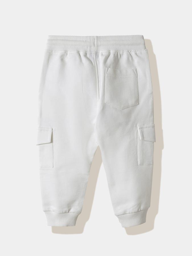 Boys Cotton Regular Fit Drawstring Waist Cuffed Joggers