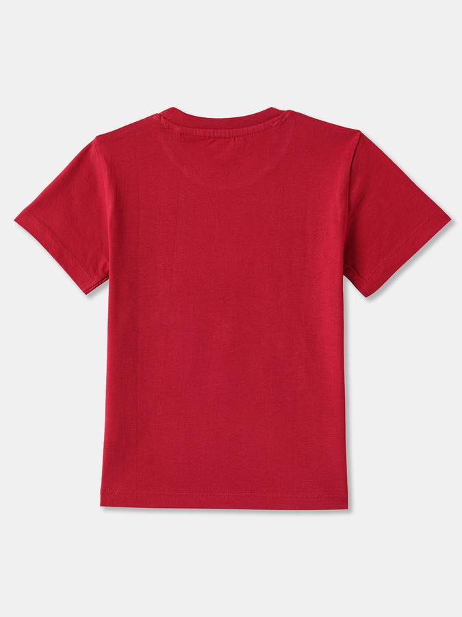 Boys Cotton Regular Fit Crew Neck Graphic T-shirt