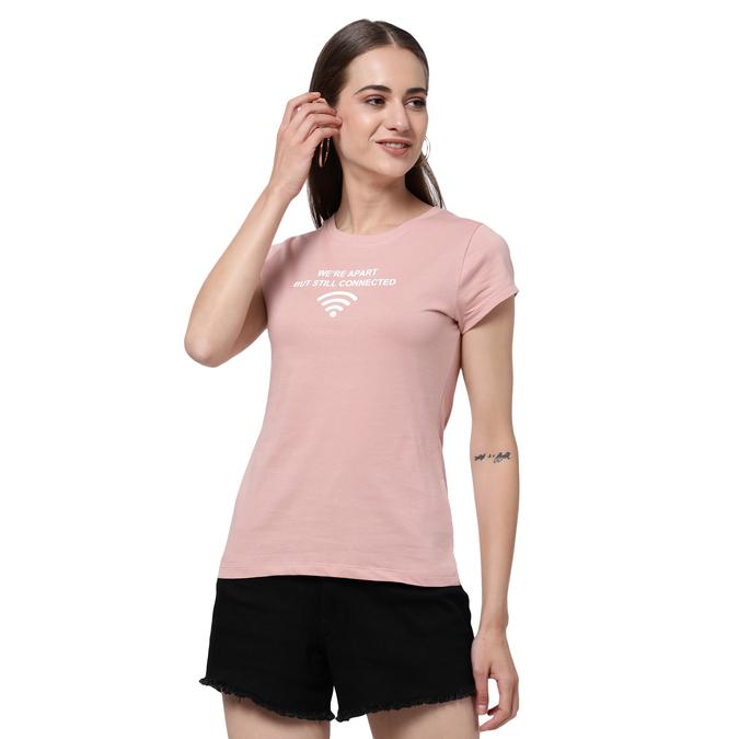 R&B Round Neck Misty Rose T-Shirt image number 0