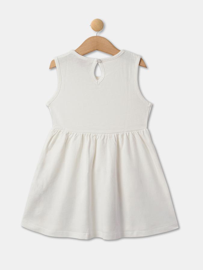 Girls Floral Print A-Line Dress image number 1