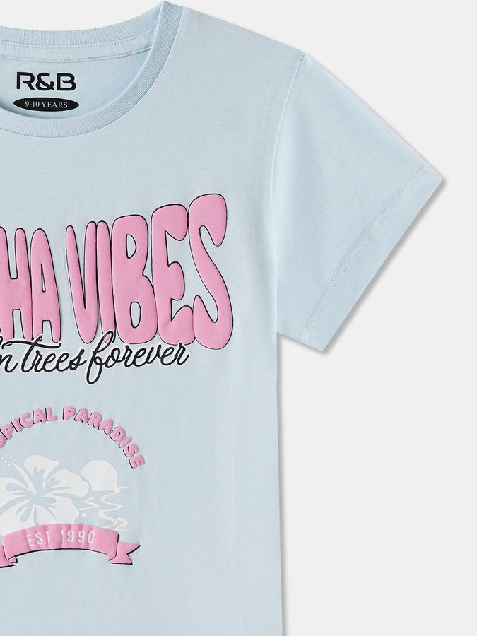 Printed T-Shirt with Crew Neck and Short Sleeves image number 2