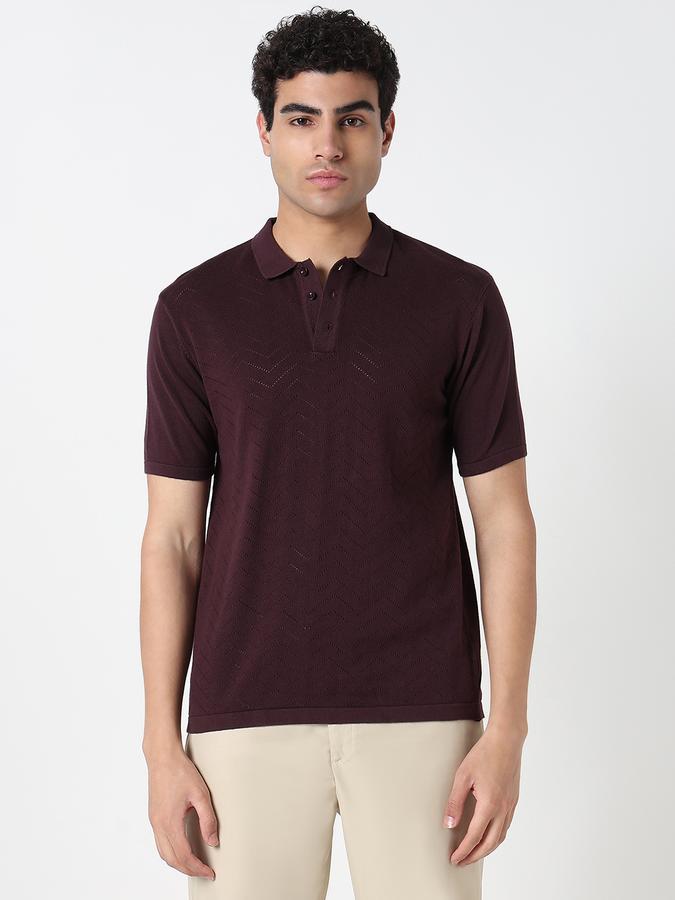 Solid Men Round Neck T-Shirt image number 1