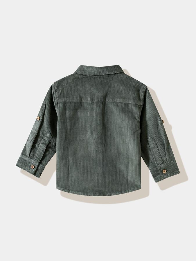 Boys Cotton Regular Fit Long Sleeve Solid Shirt