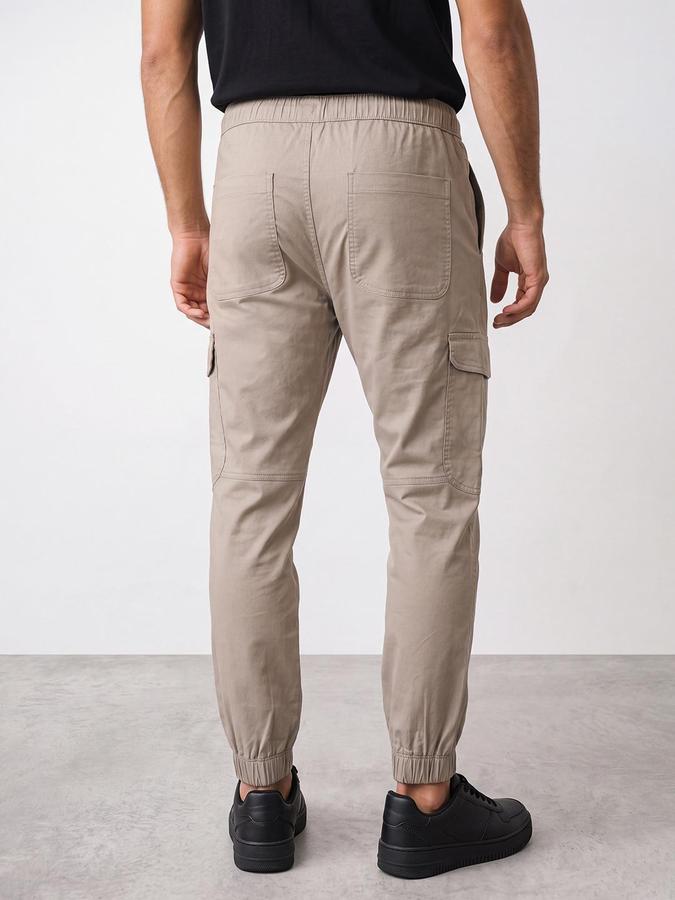 R&B Men Brown Mid Rise Regular Fit Cargos