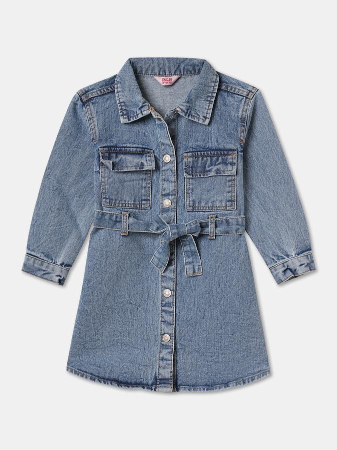 Girls Midi/Knee Length Casual Dress 3/4 Sleeve image number 0