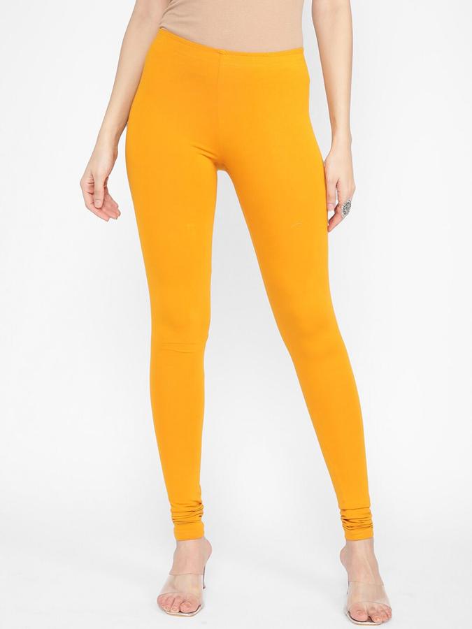 R&B Women Mustard Solid Leggings