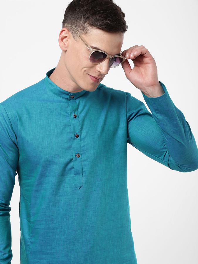 R&B Men Blue Kurtas image number 0