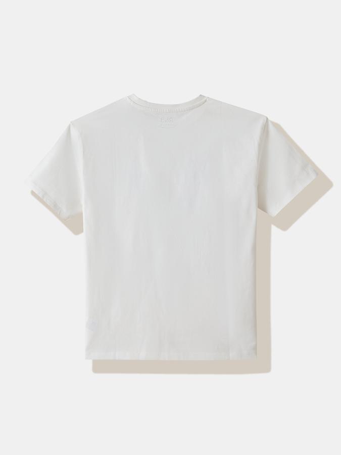 Girls Cotton Regular Fit Crew Neck Graphic T-shirt