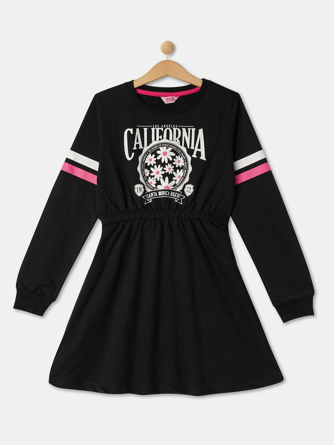 Girls Graphic Print Fit & Flare Dress