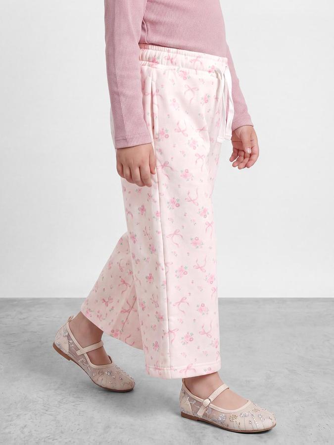R&B Girls Ivory Floral Printed Pants
