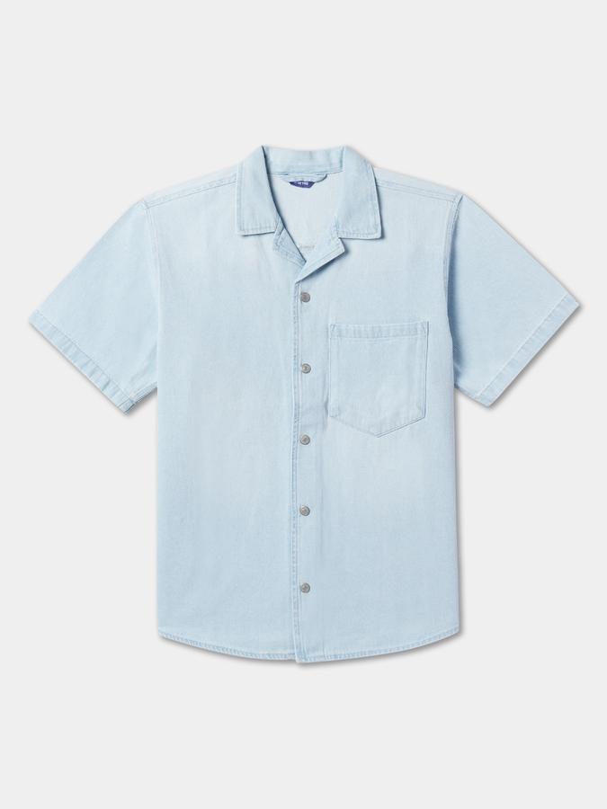 Boys Relaxed Fit Cotton Shirt with Patch Pocket image number 0