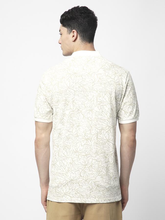 Floral Printed Polo T-Shirt with Short Sleeves image number 2