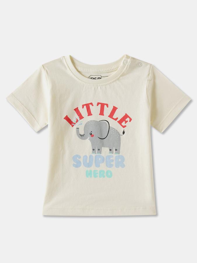 Boys Cotton Regular Fit Crew Neck Graphic T-shirt