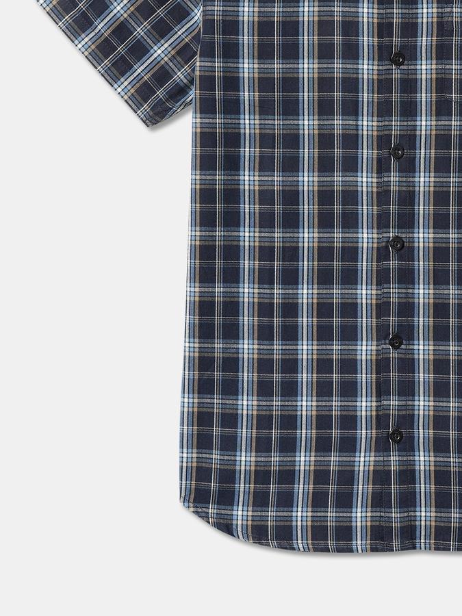 Boys Regular Fit Short Sleeve Button-Down Collar Shirt