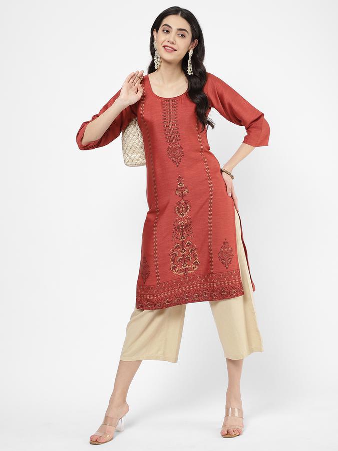 R&B Rust Women Kurtas image number 1