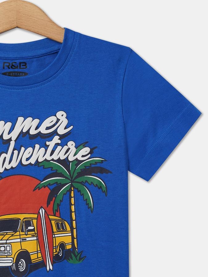 Boys Relaxed Fit Round-Neck T-Shirt image number 2