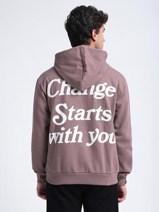 R&B Men's Mauve Printed Sweatshirt